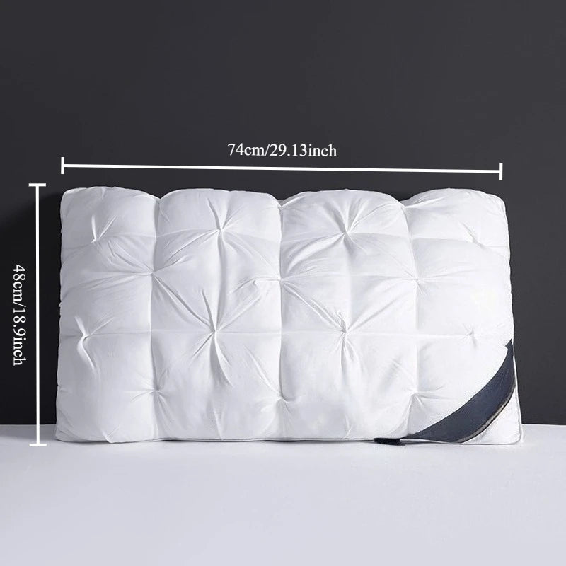 1pc Luxurious Hotel-Grade Neck Support Pillows - Deep Sleep Comfort,Moisture-Absorbing Breathable for Living Room & Bedroom