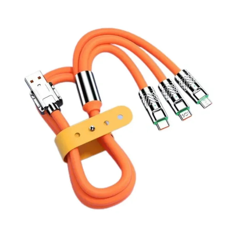 1.2m 2m 3 in 1 Fast Charge Cable For  iPhone 11 XS XR iPad Air Onepuls Samsung S20 S10 Xiaomi Huawei Type C Line Micro USB Wire