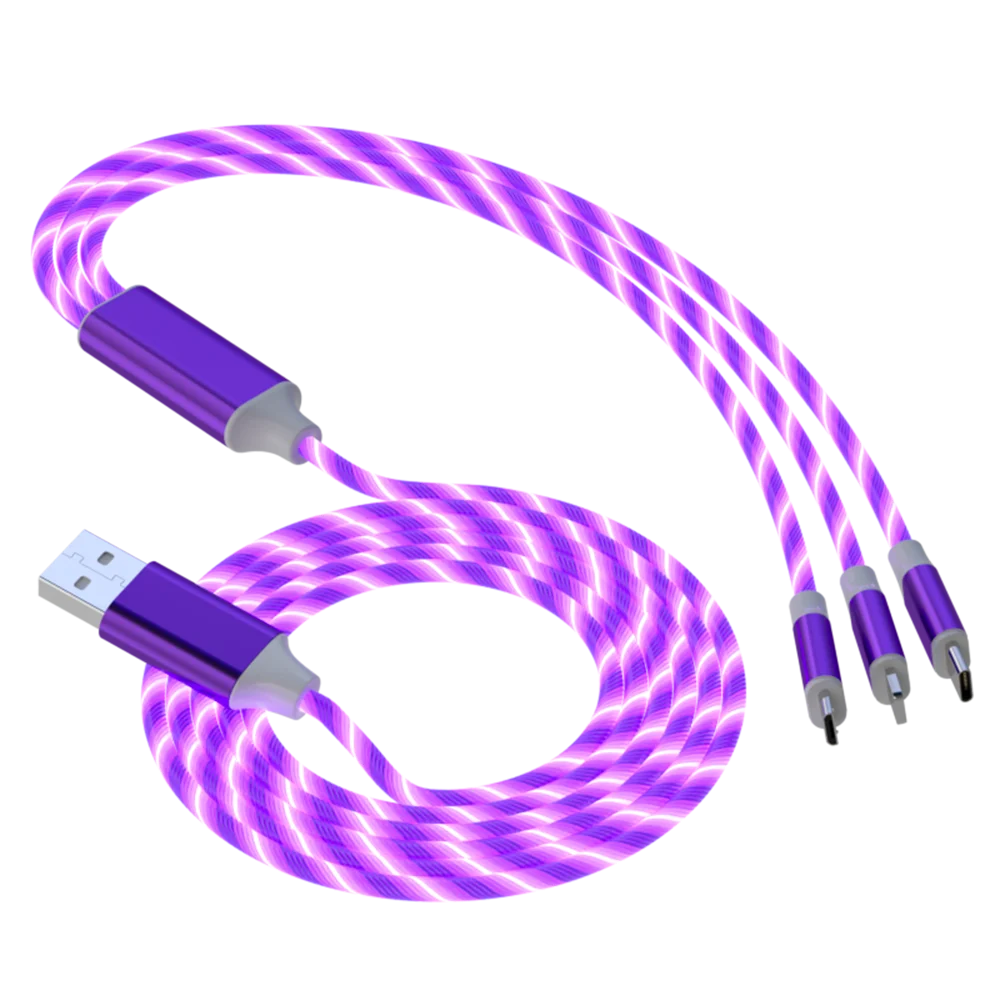 3 in 1 USB Cable for iPhone Fast Charger Charging Cable For Android phone type c xiaomi huawei Samsung Charger Wire For iPad