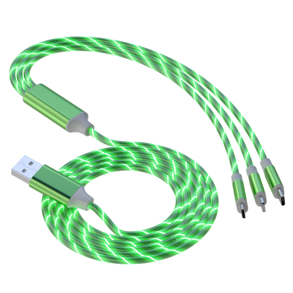 3 in 1 USB Cable for iPhone Fast Charger Charging Cable For Android phone type c xiaomi huawei Samsung Charger Wire For iPad