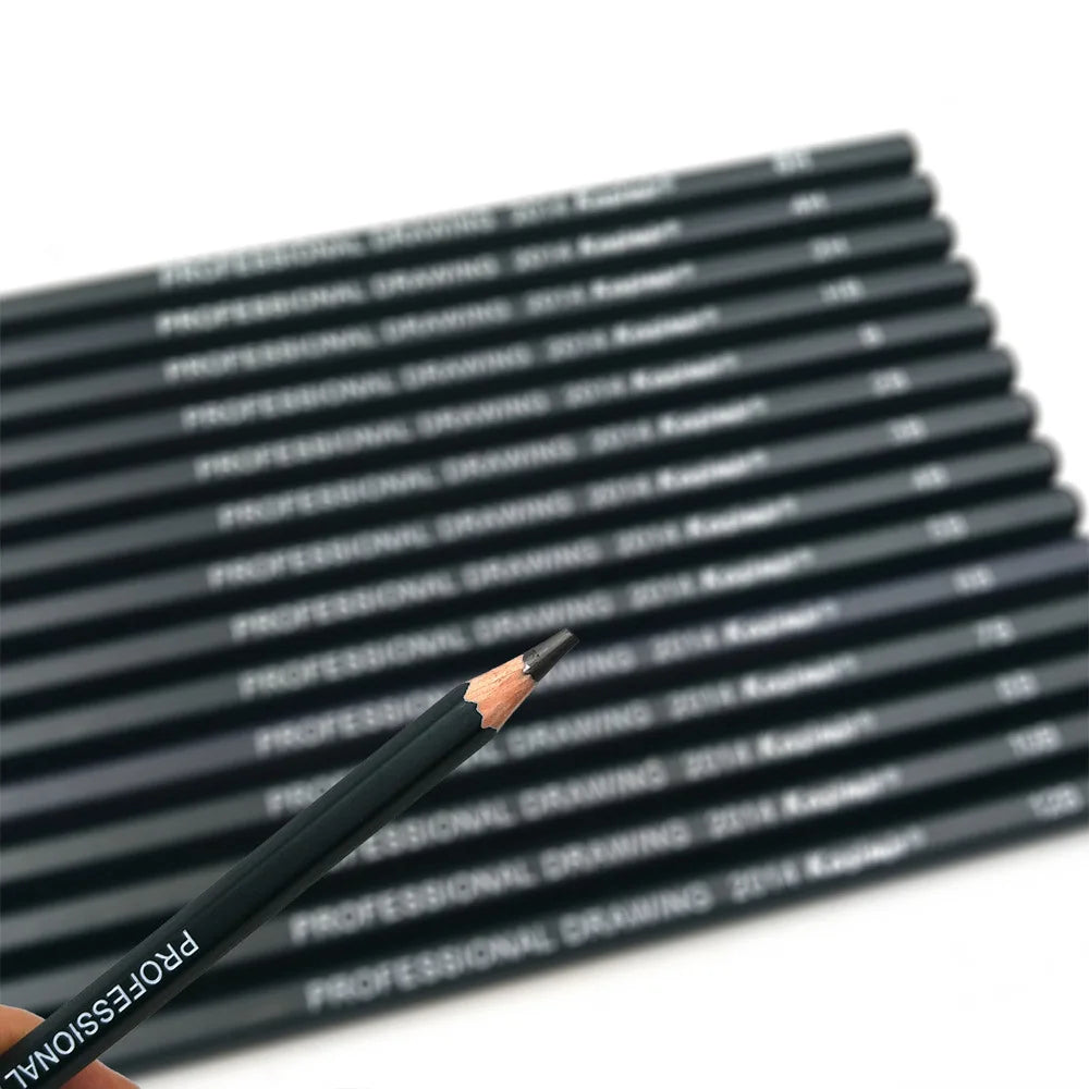 14Pcs/Set Drawing Sketch Pencils Set Wooden Professional Art Supplies HB 2B 6H 4H 2H 3B 4B 5B 6B 10B 12B 1B Painting Stationery