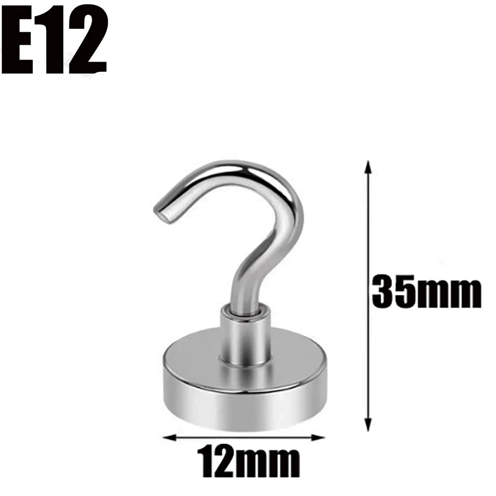 20/1PCS Metal Strong Magnetic Hook Wall-mounted Heavy-duty Magnetic Hook Key Hanger Home Kitchen Bathroom Accessories Magnet
