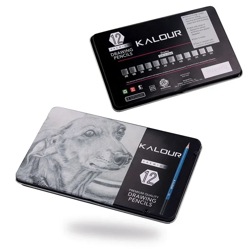 12Pc/Set Professional Sketch Pencil Set HB B 2H 3H 4H 5H 2B 3B 4B 5B 6B 8B Graphite Art Hand-Painted Pen School Stationery