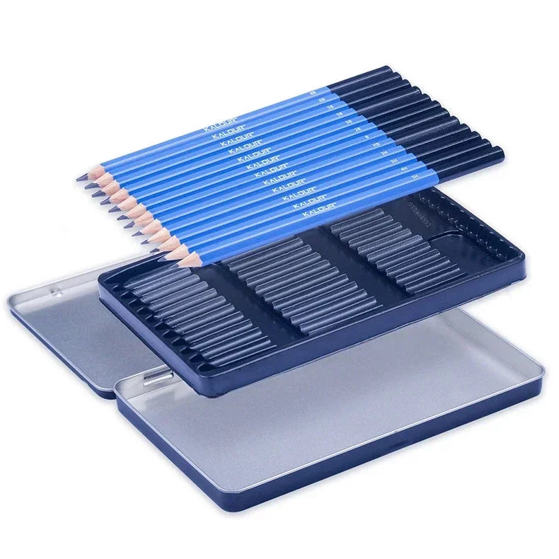 12Pc/Set Professional Sketch Pencil Set HB B 2H 3H 4H 5H 2B 3B 4B 5B 6B 8B Graphite Art Hand-Painted Pen School Stationery