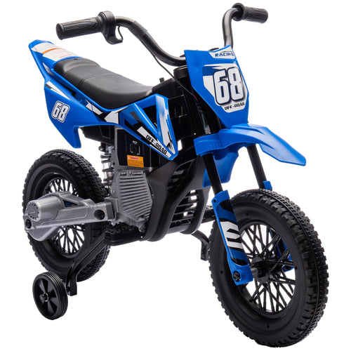 AIYAPLAY 12V Kids Electric Motorcycle w/ Twist Grip Throttle, Music
